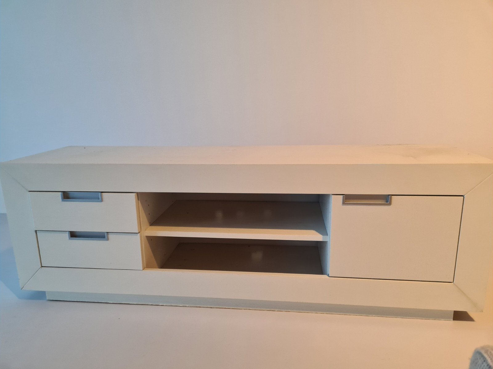 Modern wit tvmeubel, Ophalen, Minder dan 50 cm, Gebruikt, Minder dan 100 cm