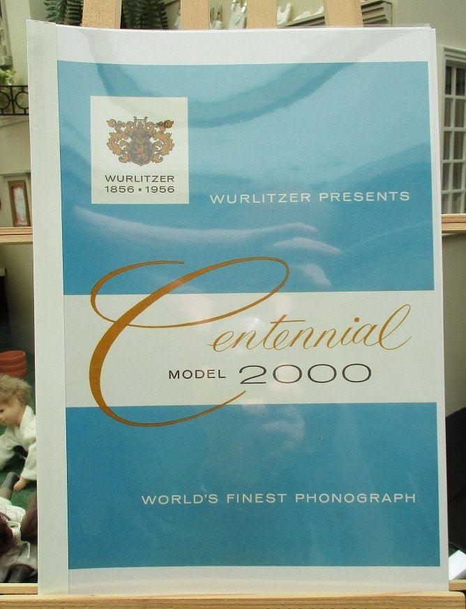 Mooie repro brochure van de WURLITZER 2000., Ophalen of Verzenden, Nieuw, 1950 tot 1960, Seeburg