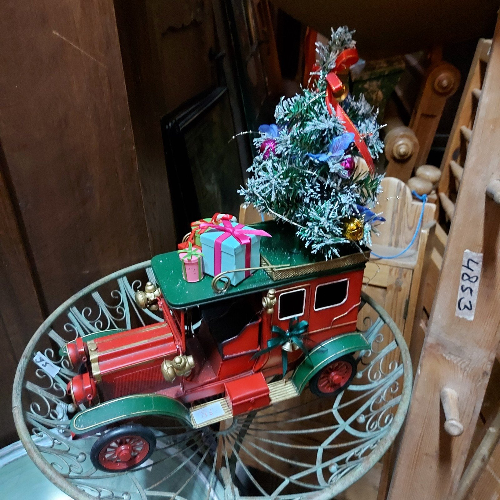 kerstwagen XXXLCA 50X 40 X 20CM kerst kerstmis, Diversen, Kerst, Ophalen of Verzenden