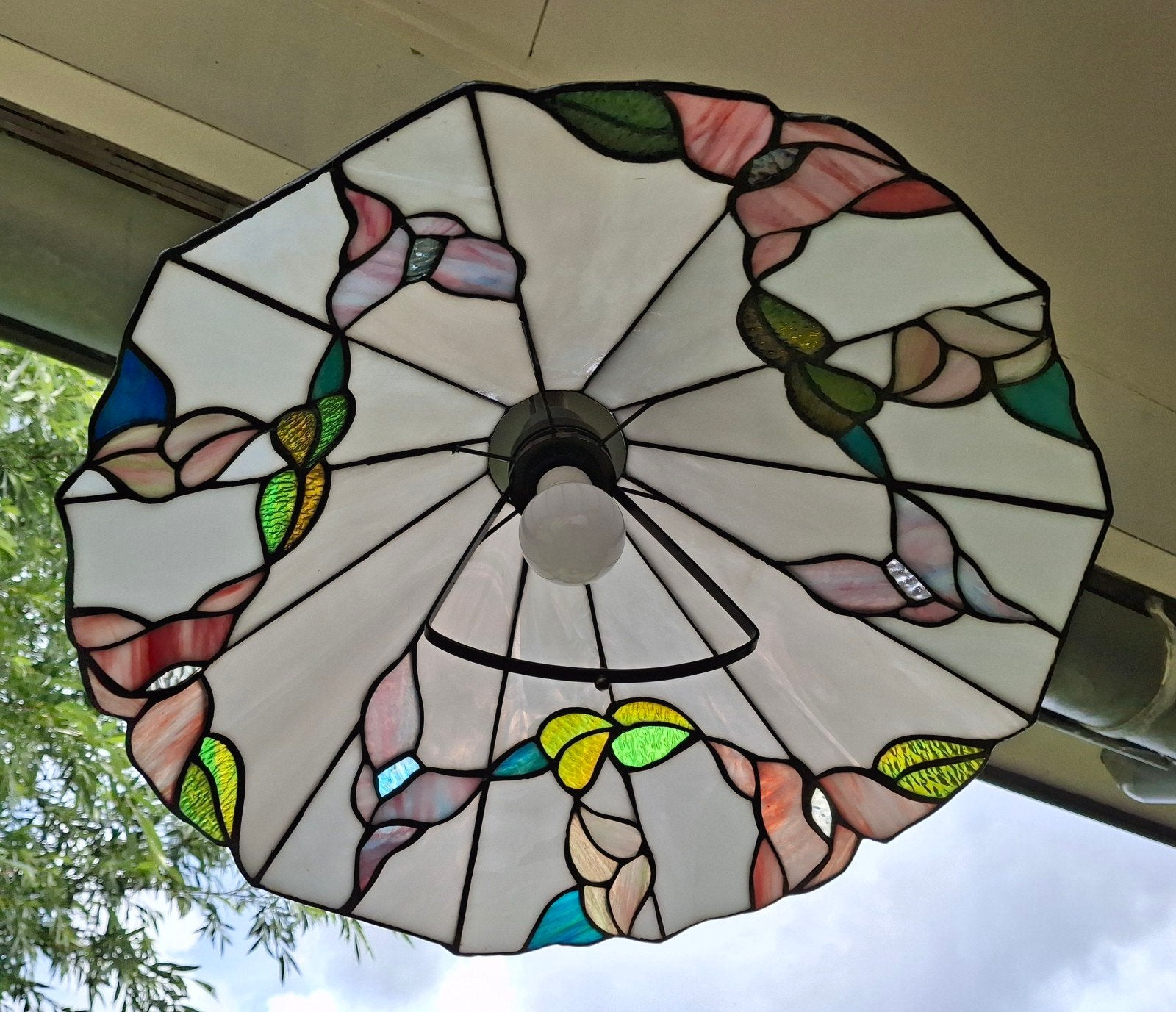 Mooie art deco hanglamp, Ophalen, Zo goed als nieuw, Rond