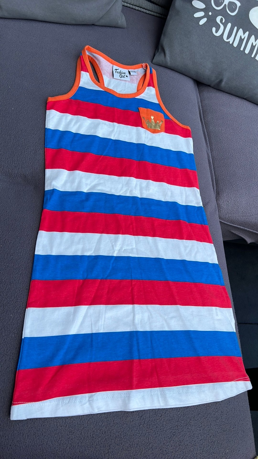 Oranje jurk nieuw maat 122/128, Ophalen of Verzenden, Nieuw, Meisje, Jurk of Rok