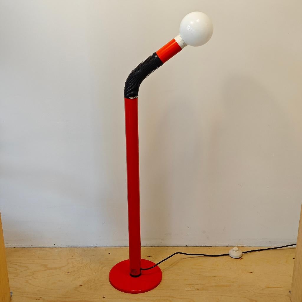 Vintage Targetti Sankey space age vloerlamp, Ophalen, 100 tot 150 cm, Zo goed als nieuw, Onbekend