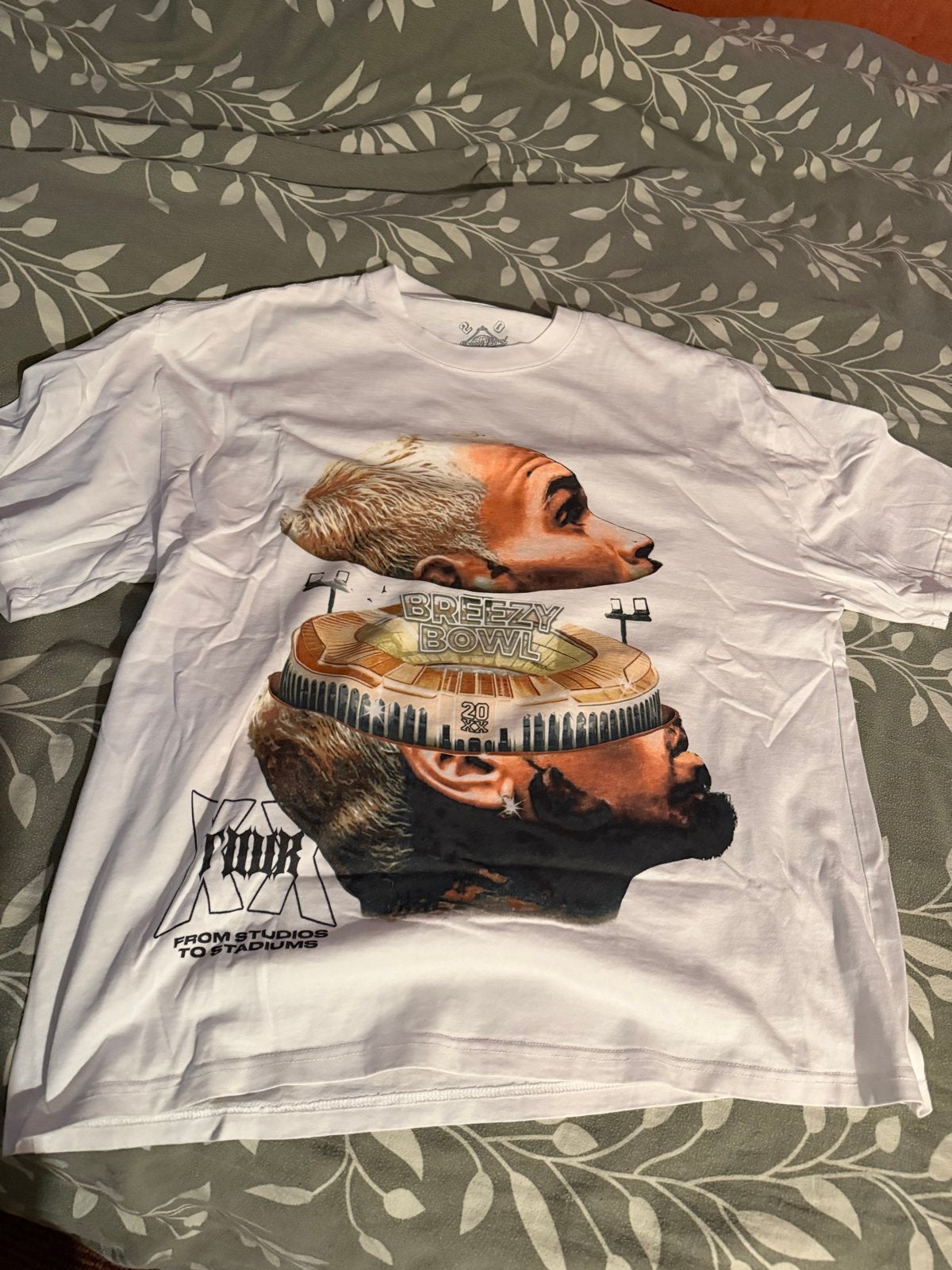 Chris Brown Breezy Bowl T-shirt - Maat XL, Ophalen of Verzenden, Zo goed als nieuw, Maat 56/58 (XL), Wit