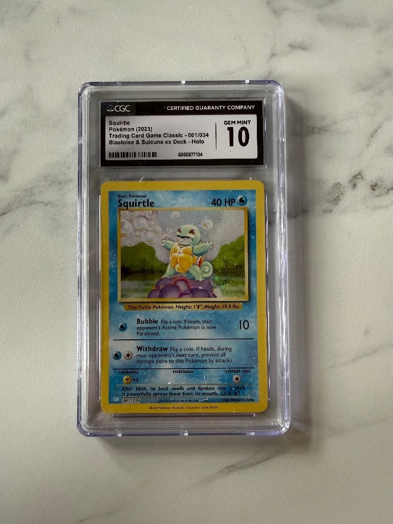 3 Graded card - Bulbasaur, Squirtle & Charmander CGC 10, Verzenden, Zo goed als nieuw, Meerdere kaarten