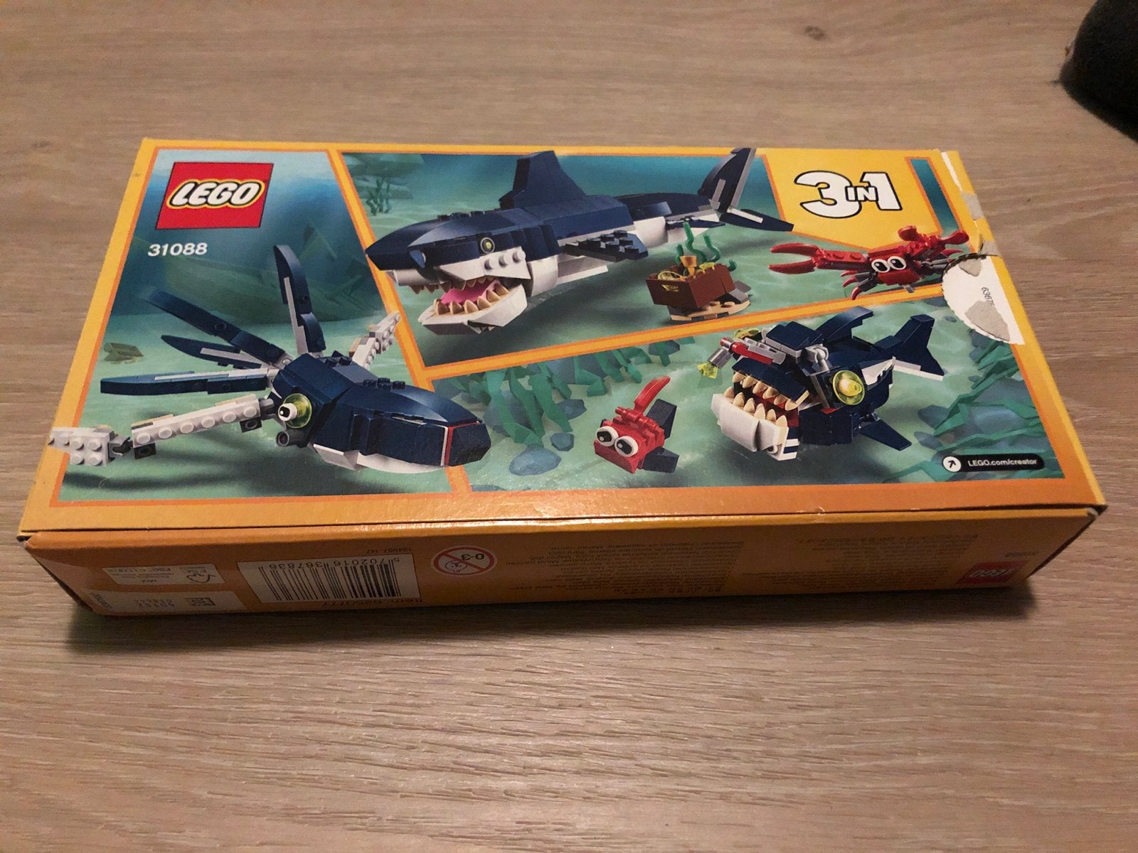 Lego Creator 3-in-1 Diepzeewezens (31088) Zo goed als nieuw, Lego, Ophalen of Verzenden, Zo goed als nieuw, Compleet