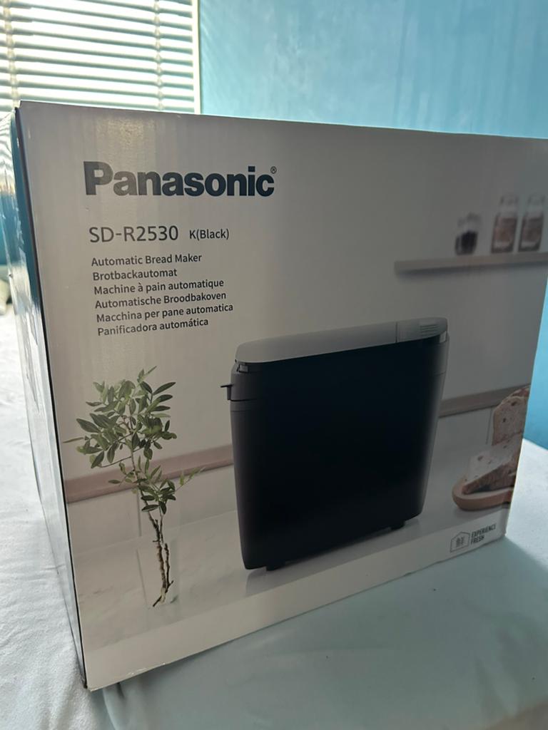 Panasonic SD-R2530KXE Broodbakmachine - Mat Zwart, Witgoed en Apparatuur, Broodbakmachines, Met timer, Meer dan 10 programma's
