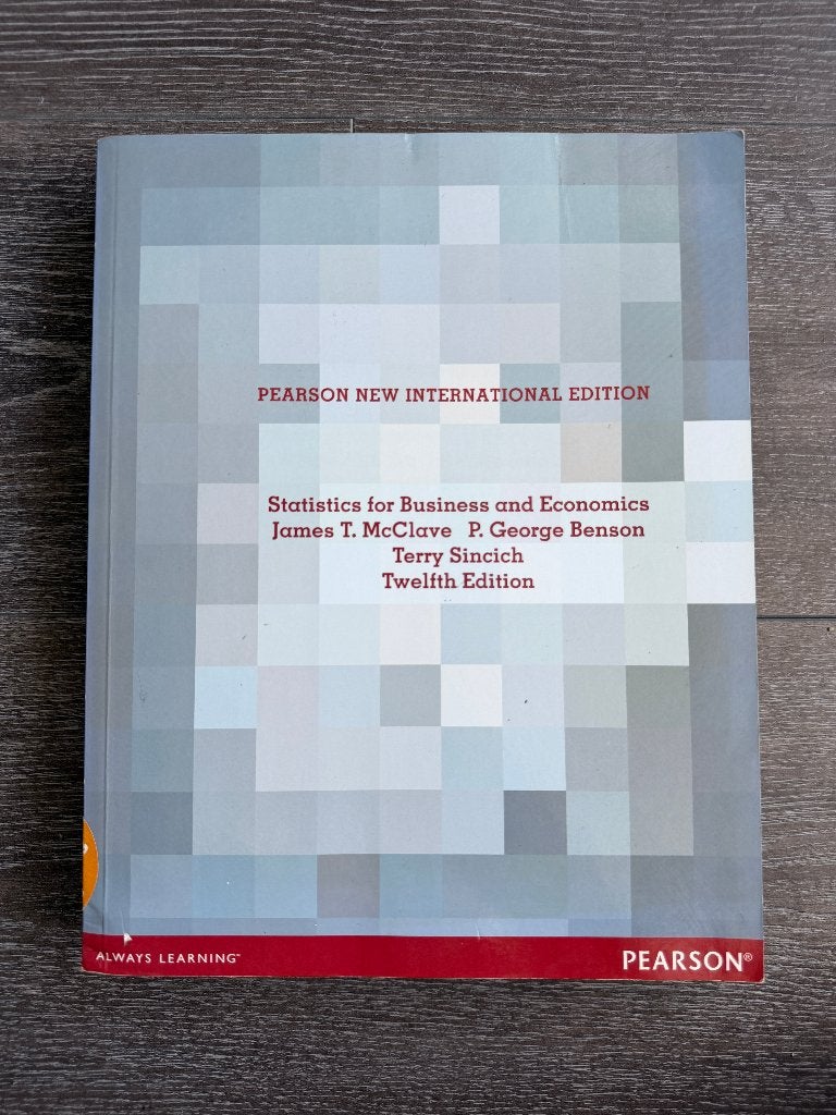 Statistics for Business and Economics, Boeken, Studieboeken en Cursussen, Ophalen of Verzenden, Beta, Gelezen, HBO