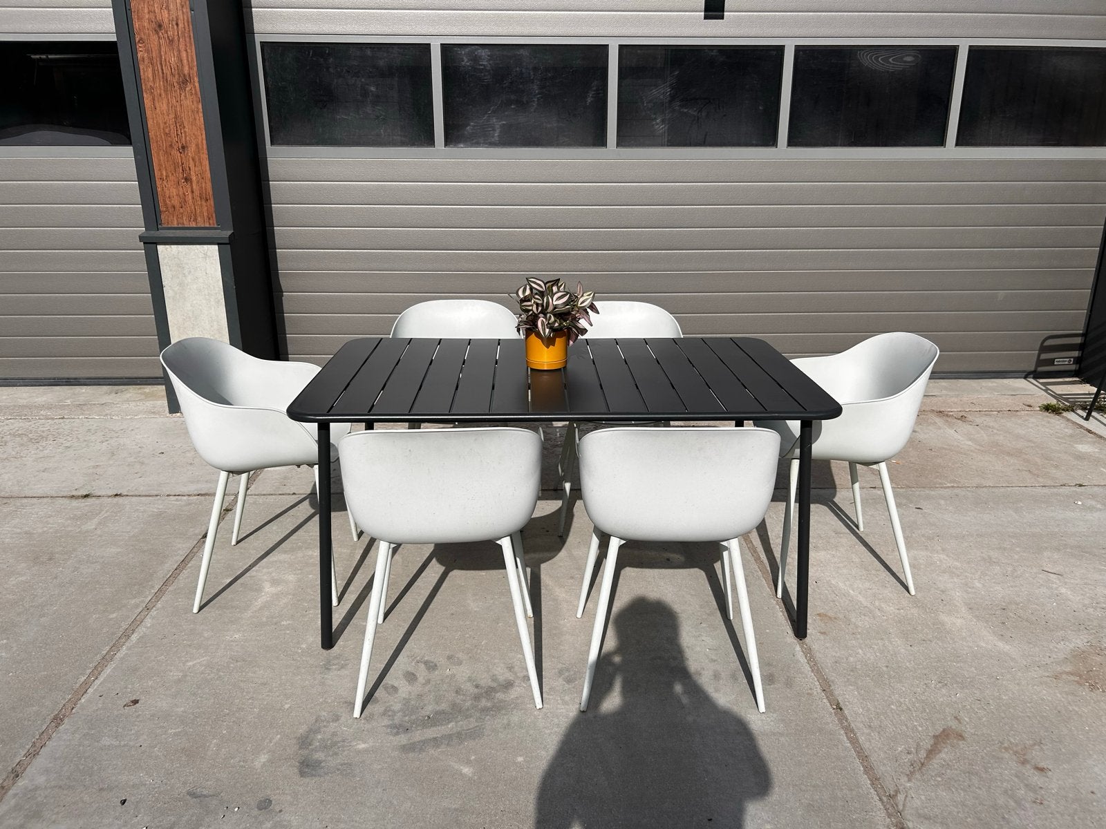 Complete aluminium tuinset met 6 kuipstoelen - ZGAN, Tuin en Terras, Ophalen, ., 6 zitplaatsen, Aluminium