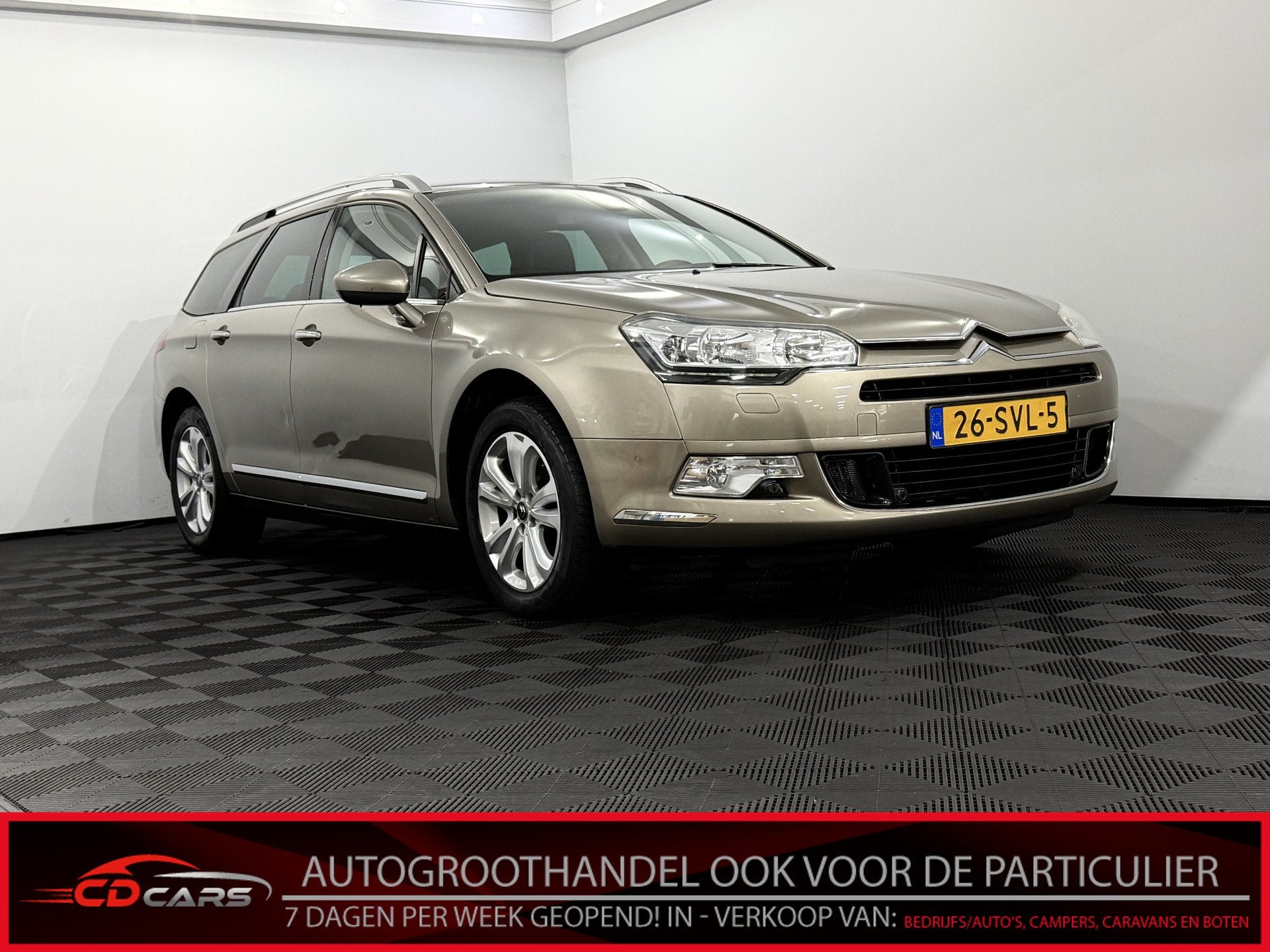 Citroën C5 Tourer 1.6 VTi Business Parkeersensoren, Half le, Auto's, Euro 5, Gebruikt, 4 cilinders, Leder en Stof