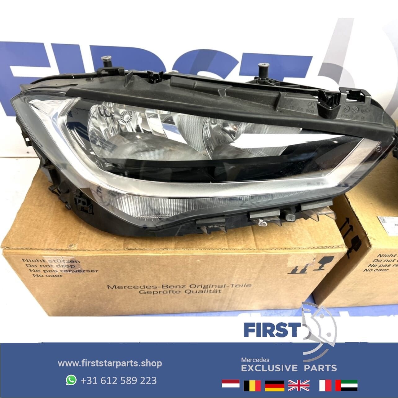 C118 W118 CLA HALOGEEN KOPLAMPEN SET Mercedes 2019-2022 ORIG, Gebruikt, -, Ophalen of Verzenden, -