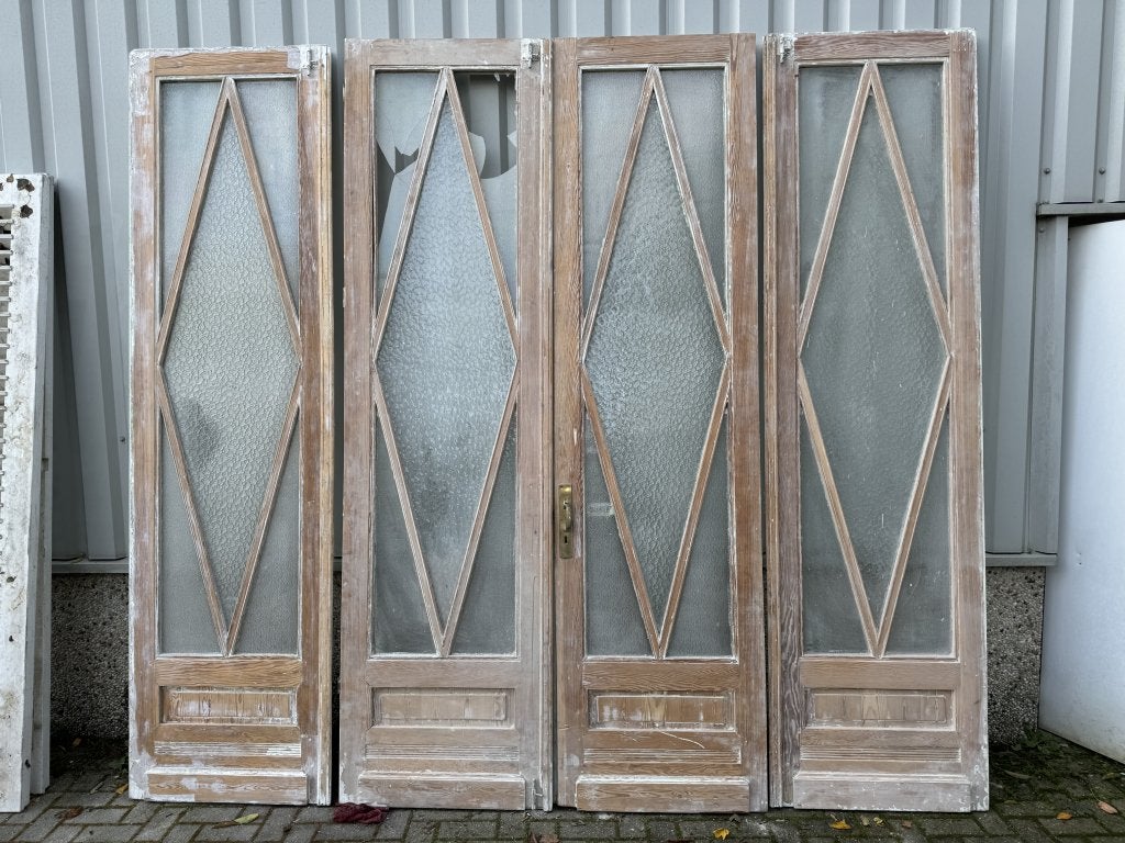 Prachtige antieke pitchpine vierluik uit 1921, La belle porte, Jurgen.hoogenboezem@gmail.com, Binnendeur, Zo goed als nieuw