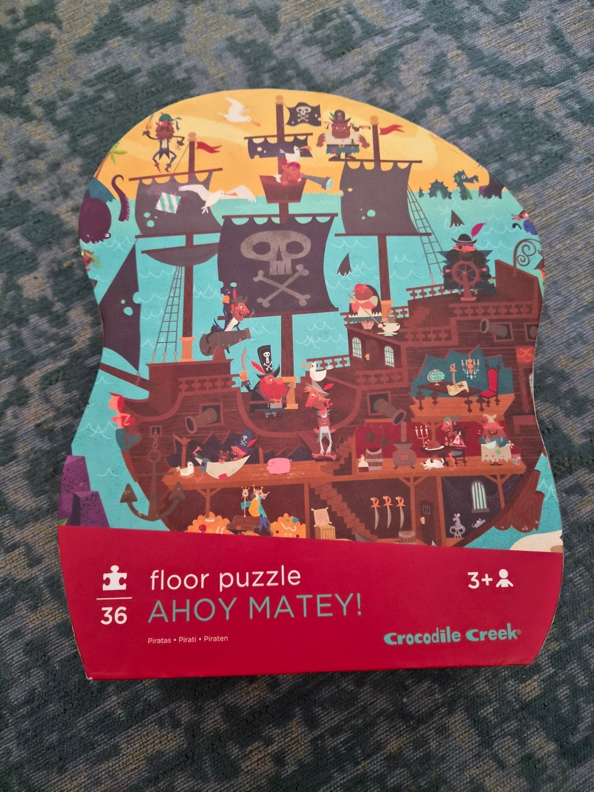 Crocodile Creek Vloerpuzzel Ahoy Matey! 36 stukjes, Kinderen en Baby's, Ophalen of Verzenden, 10 tot 50 stukjes, Zo goed als nieuw