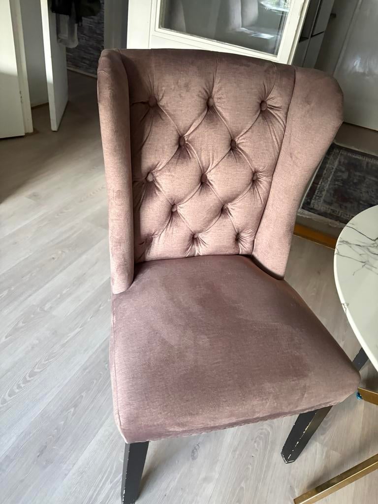 Verkopen eettafel met 4 stuelen, Ophalen, Zo goed als nieuw, 75 tot 100 cm