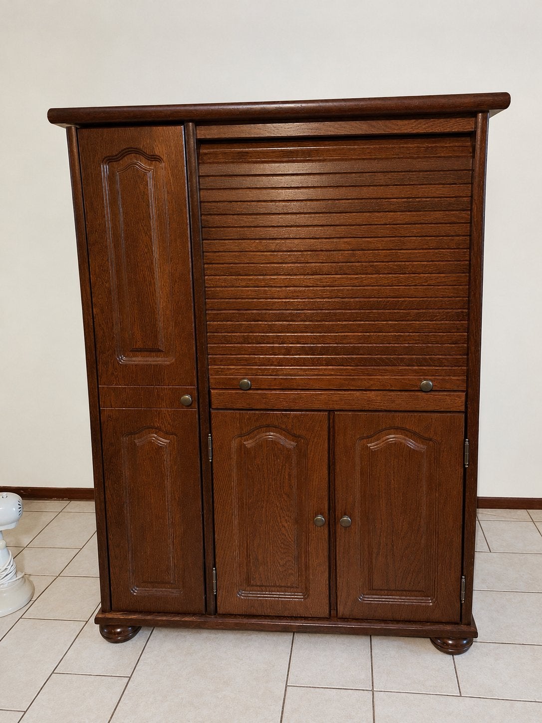Donkereiken computerkast, Ophalen, Gebruikt, 70 tot 120 cm, 40 tot 80 cm