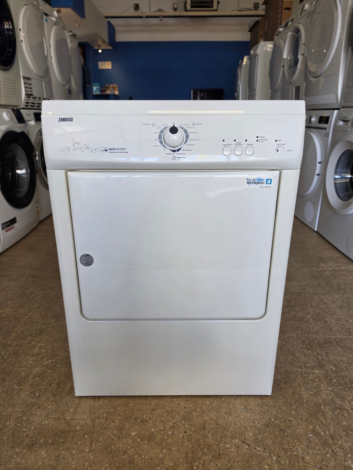 Zanussi afvoerdroger | 6 kilo | Garantie & Gratis thuis 🚚✅️, Witgoed en Apparatuur, Jirnsum, 6 tot 8 kg, Luchtafvoer, Anti-kreukfase