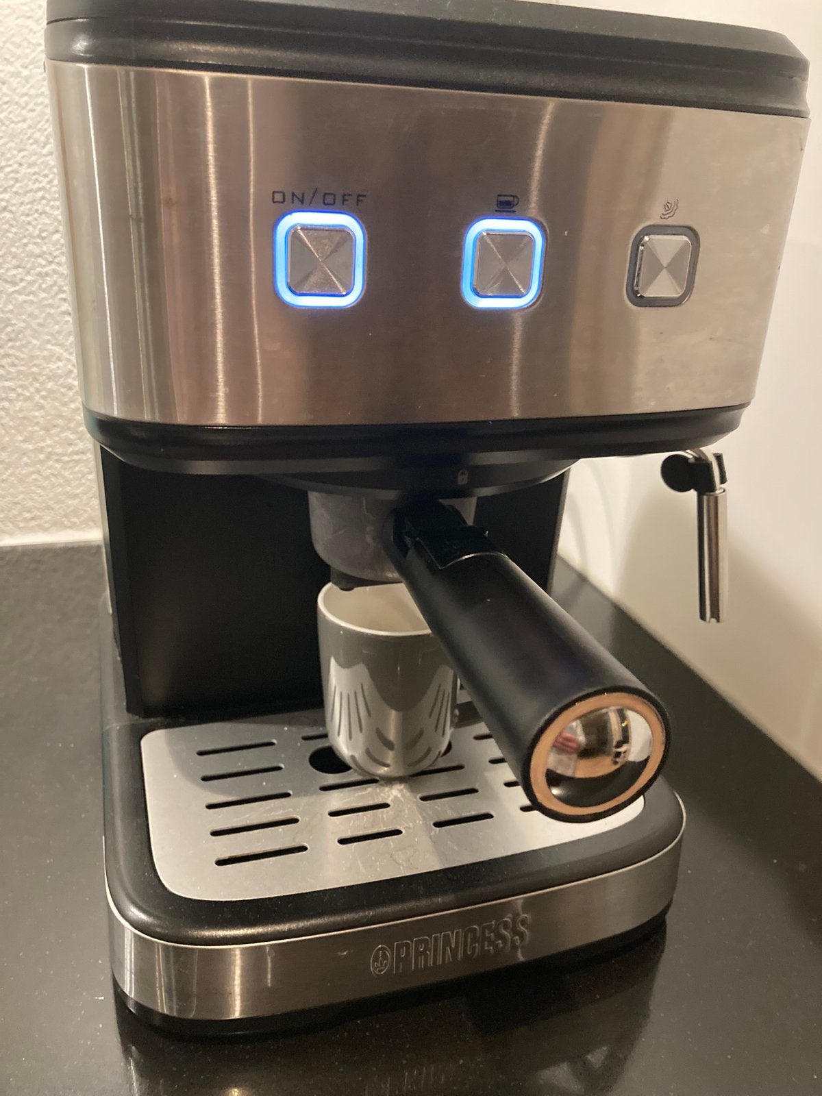 Princess Espressomachine – 15 bar – RVS, Ophalen of Verzenden, Zo goed als nieuw, Espresso apparaat