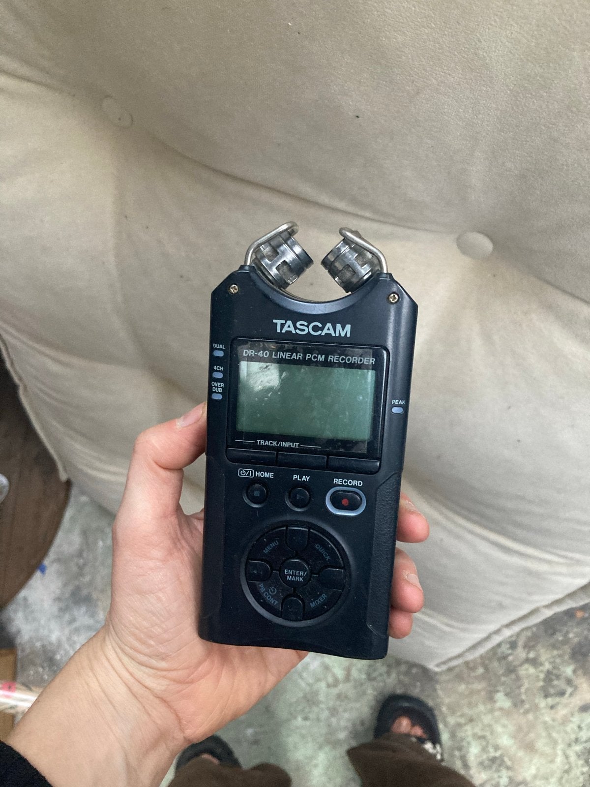 TASCAM DR-40 V2 Lineaire PCM Recorder met doos en koffer, Ophalen of Verzenden, Gebruikt, Audio