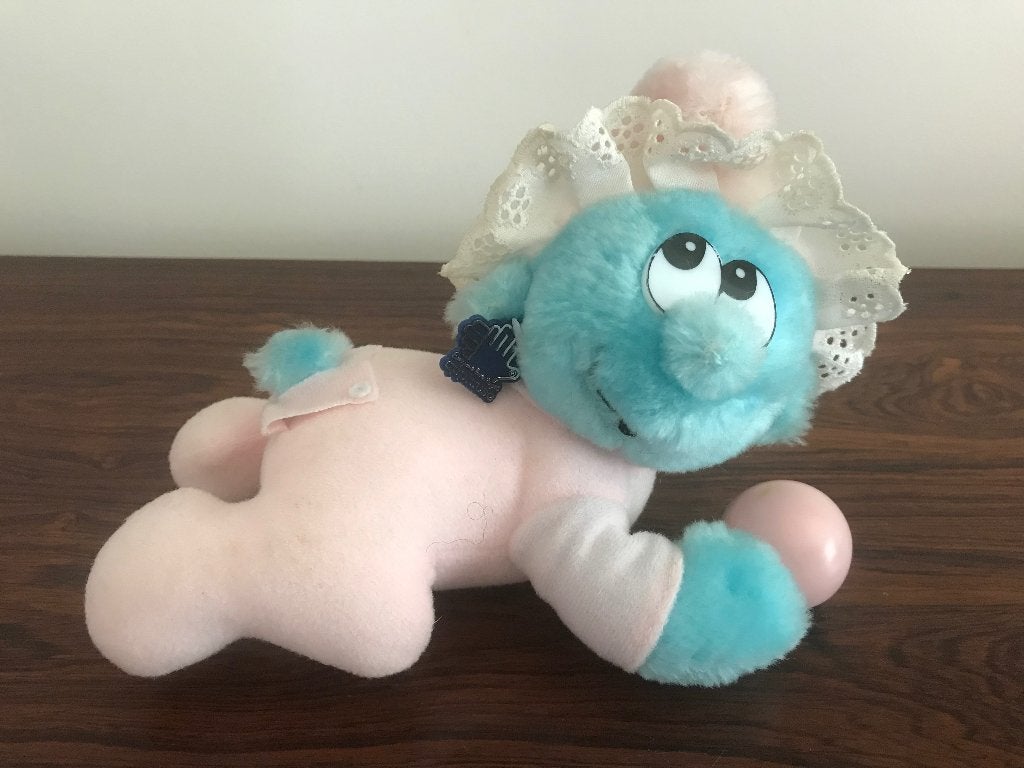 Applause retro vintage baby smurf met rammelaar, Verzamelen, Smurfen, Ophalen of Verzenden, Zo goed als nieuw, Babysmurf, Poppetje, Figuurtje of Knuffel