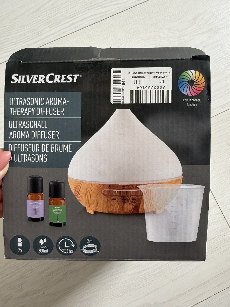 SilverCrest Ultrasonic Aromatherapy Diffuser, Ophalen of Verzenden, Zo goed als nieuw, Aroma