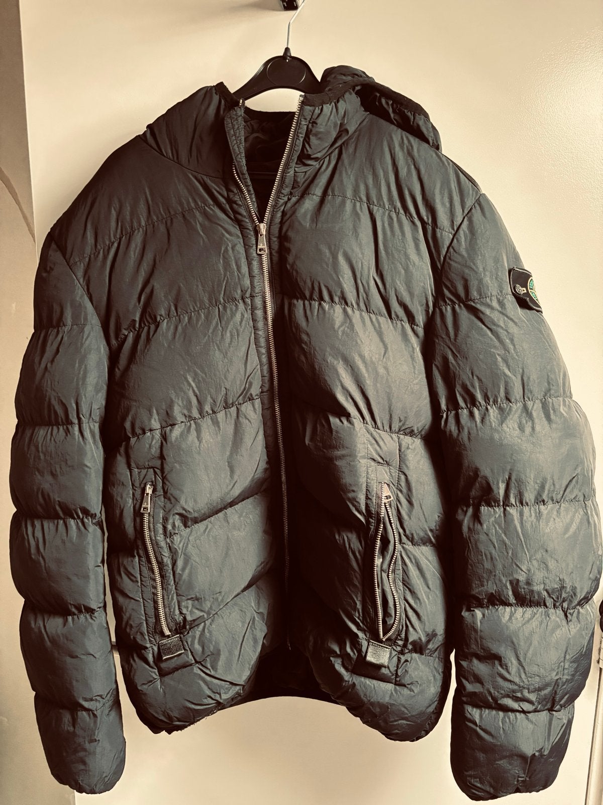 Stone Island winterjas XXL - Zwart (rits defect), Kleding | Heren, Ophalen of Verzenden, Gedragen, Overige maten, Zwart