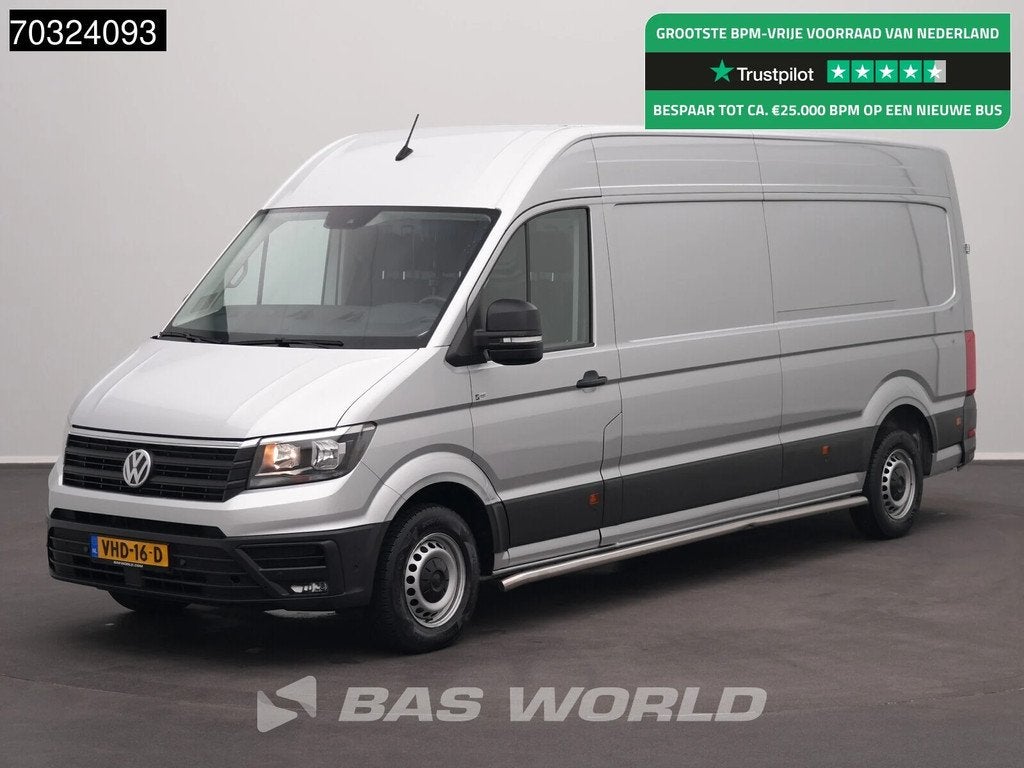 Volkswagen Crafter 140pk Automaat L4H3 Navi Airco Cruise Cam, Auto's, Bestelauto's, Automaat, Stof, Gebruikt, Euro 6