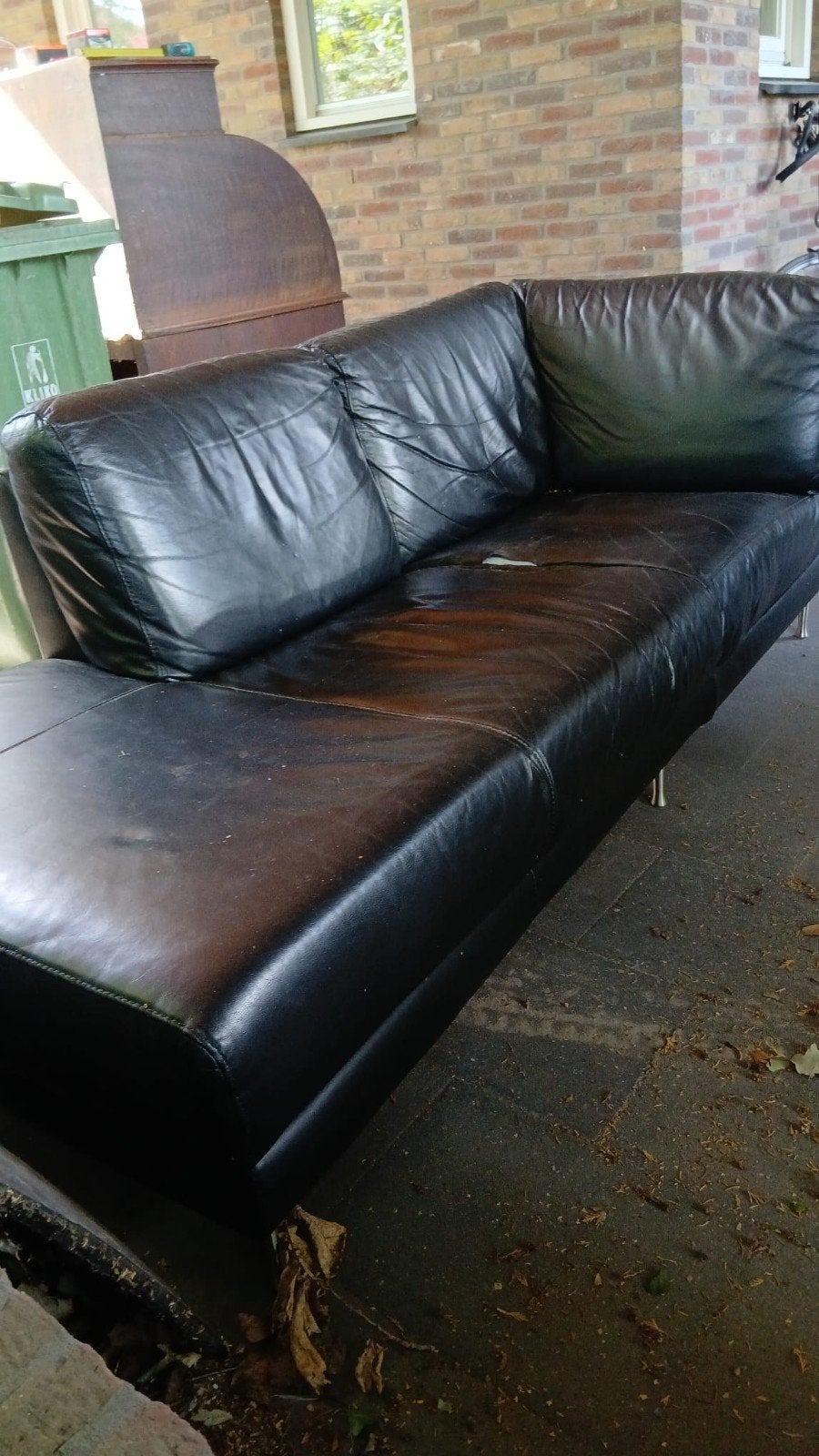 Leren bank te koop, Ophalen, Gebruikt, Hoekbank, Leer
