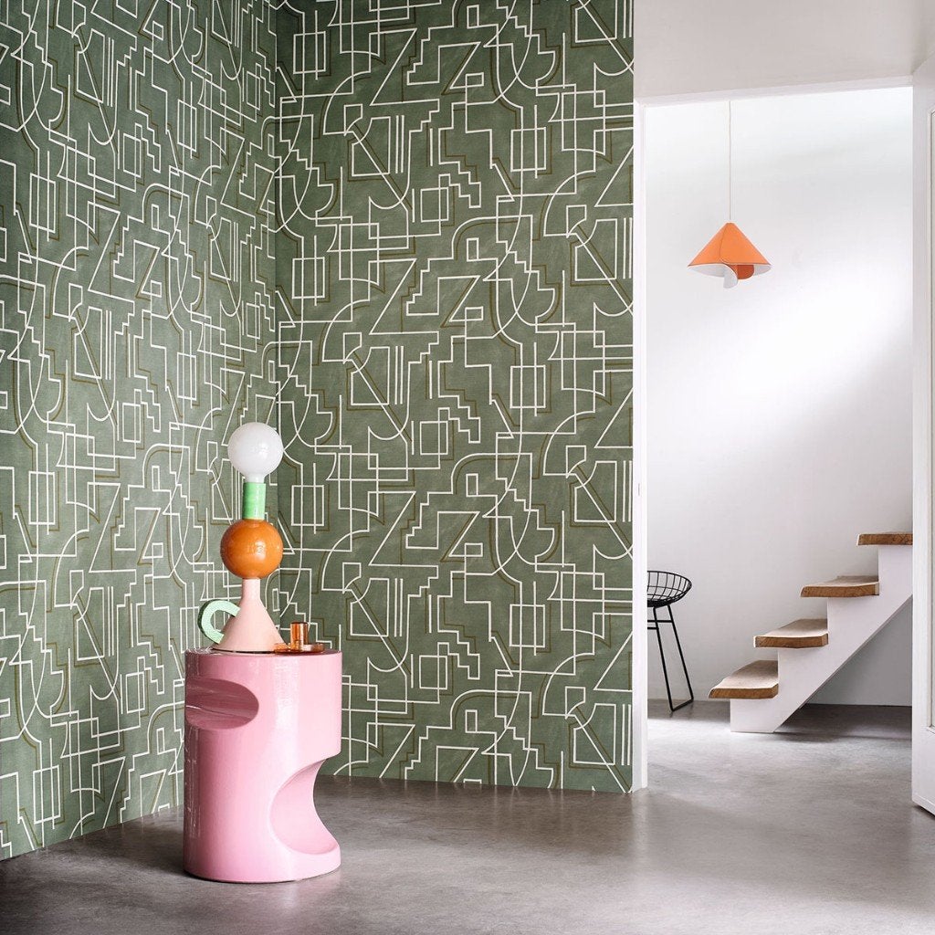 2 nieuwe behangrollen merk Casamance, Ophalen, Overige merken, Geometrisch, Vinylbehang