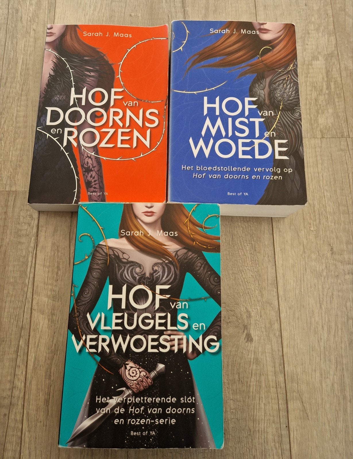 boeken sarah j maas hof van doorns en rozen woede vleugels, Ophalen of Verzenden, Zo goed als nieuw