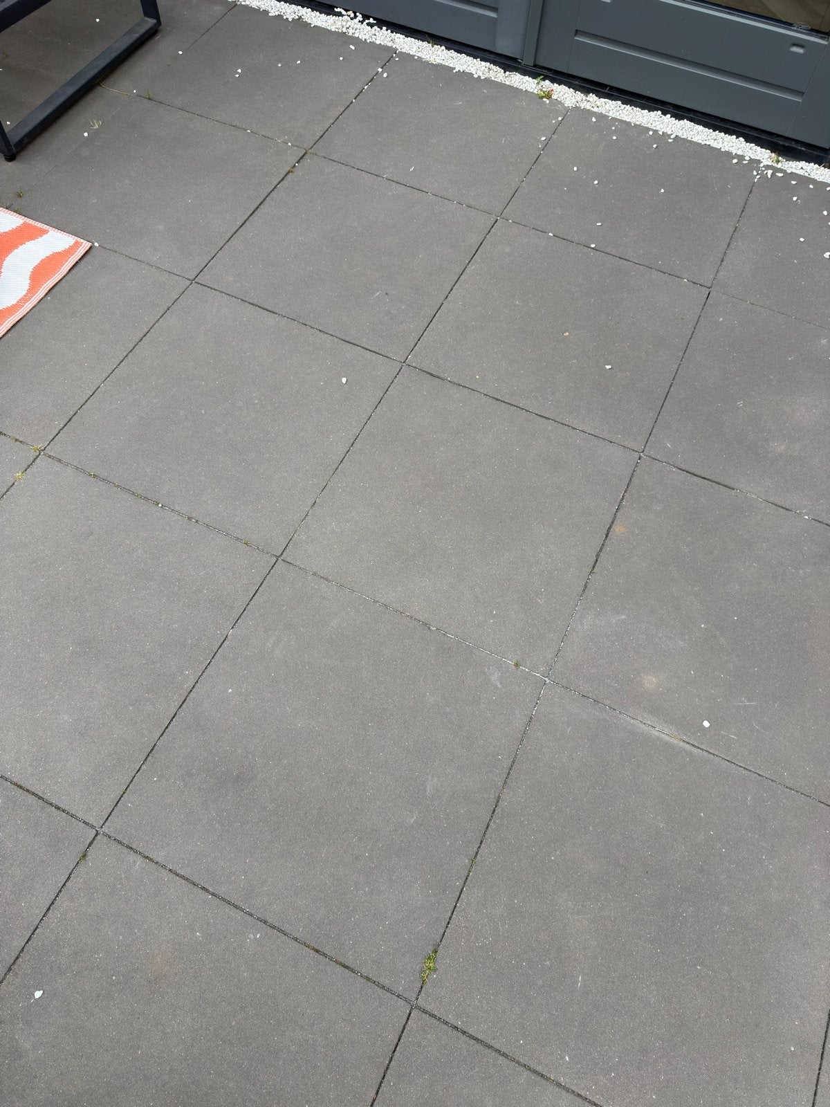 Gebruikte terrastegels, grijs, 40m2 plus minus, Gebruikt, Ophalen of Verzenden, 10 m² of meer, Beton