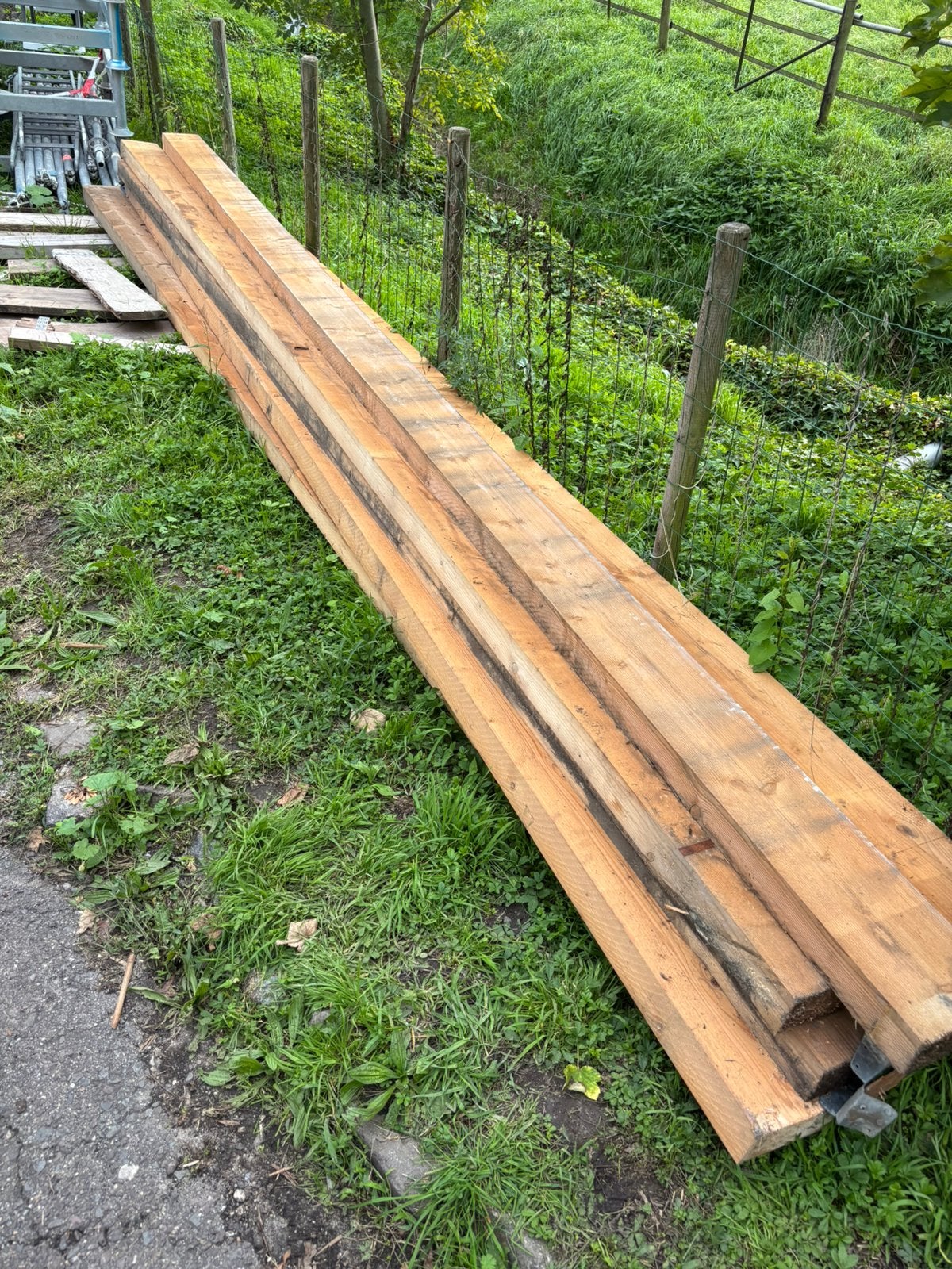 Gebruikte vuren balken, Ophalen, Zo goed als nieuw, 250 cm of meer, Balken