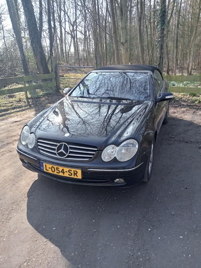 2005 Mercedes CLK 1.8 Clk200 kompr. Avantgarde ex Ambassade., Achterwielaandrijving, Zwart, 4 cilinders, Cabriolet