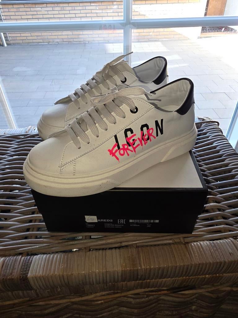 Dsquared2 Icon Forever Sneakers - Wit met Roze/Zwart, Ophalen of Verzenden