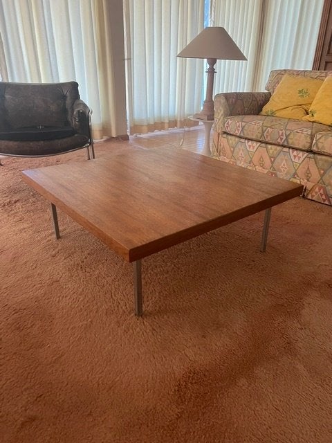 Design salontafel, Ophalen, Gebruikt, 50 tot 100 cm, Teakhout