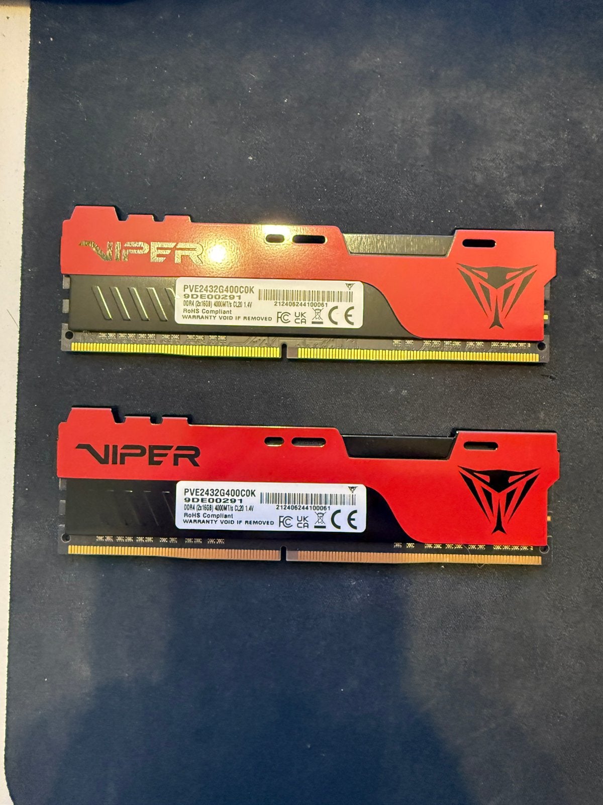 Patriot Viper Elite II 32GB 2x16GB DDR4-4000 CL20 Rood Zwart, Computers en Software, RAM geheugen, Ophalen, 32 GB, DDR4, Zo goed als nieuw