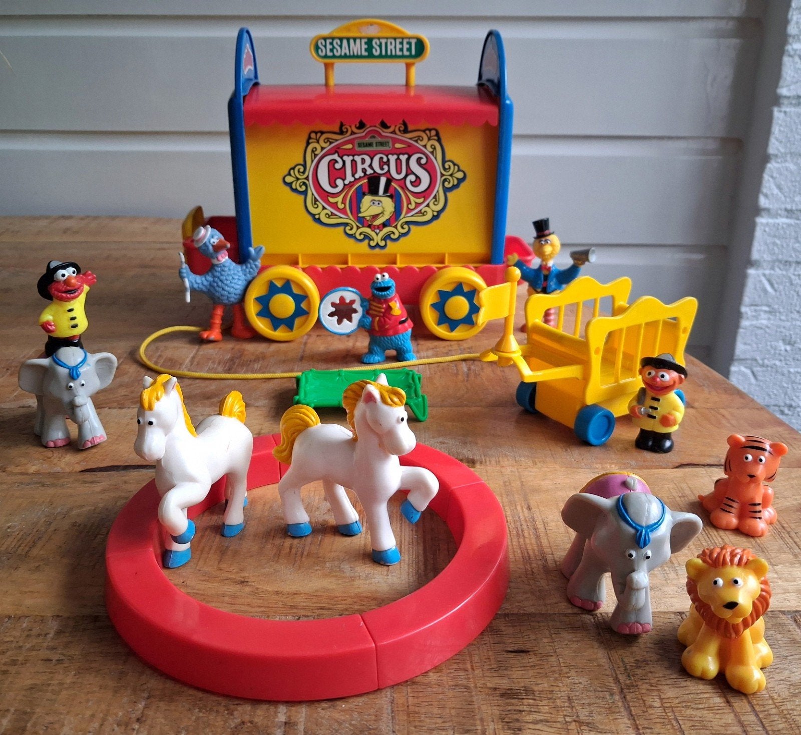 Vintage Sesamstraat Circus Speelset met Figuren illco, Verzamelen, Ophalen of Verzenden