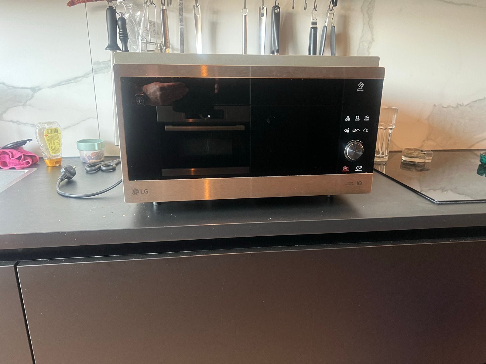 LG Combi Magnetron met Stoomfunctie als nieuw, Ophalen, Combimagnetron, Gebruikt, Grill