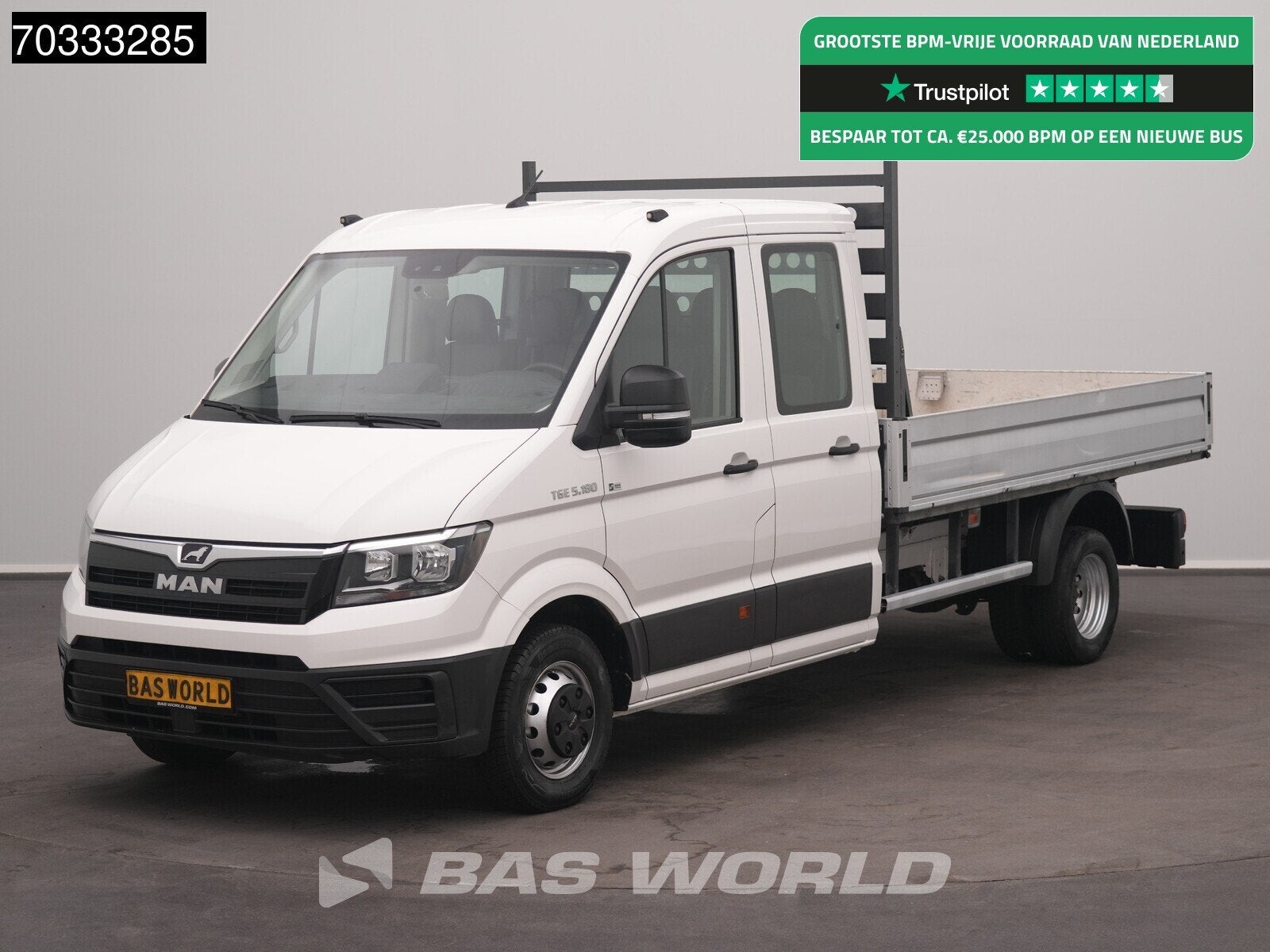 MAN TGE 5.180 Automaat 180PK Dubbel Cabine Open Laadbak Dubb, Automaat, Gebruikt, Euro 6, 4 cilinders