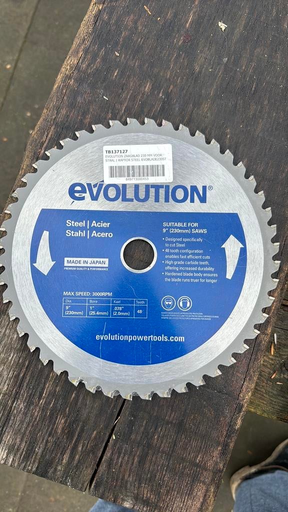 Evolution staal zaagblad 230mm, Ophalen of Verzenden, Nieuw, Minder dan 700 watt, Overige typen