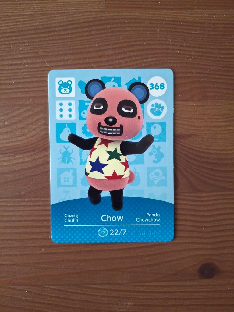 Animal Crossing Amiibo #368 Chow, Spelcomputers en Games, Games | Nintendo Switch, 1 speler, Ophalen of Verzenden, Zo goed als nieuw