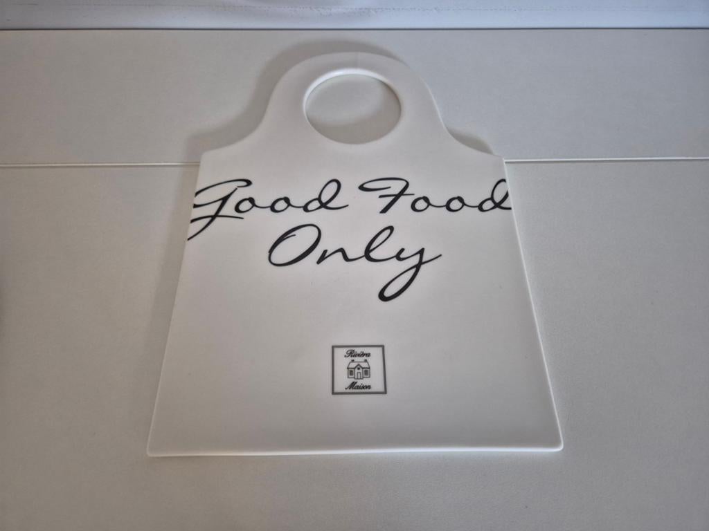 Riviera Maison Snijplank 'Food Food Only', Ophalen, Kunststof, Snij-/serveerplank, Nieuw