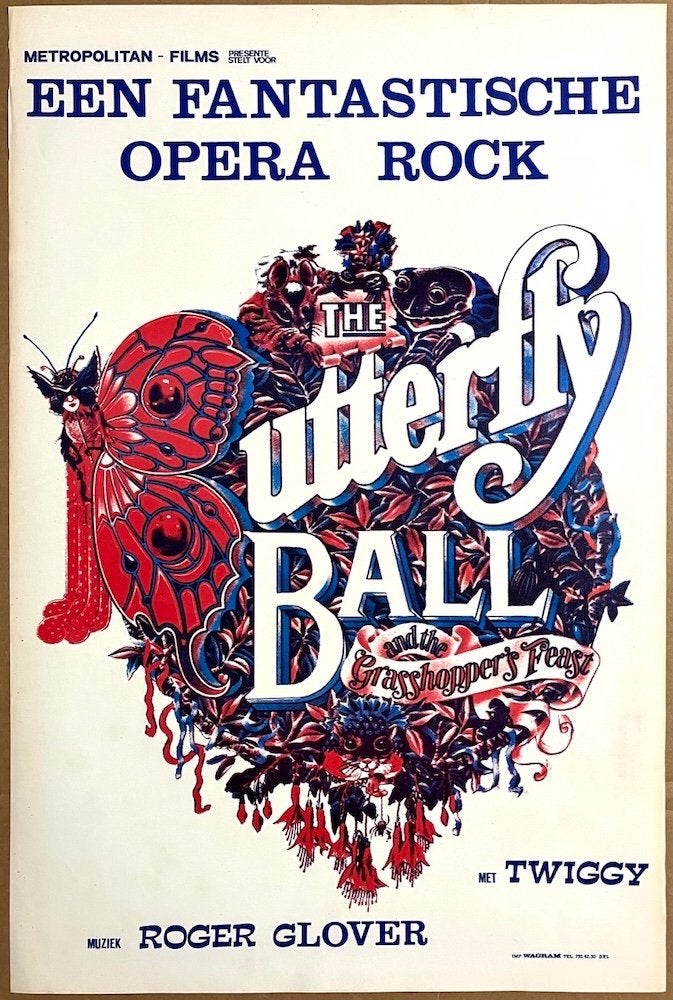 The Butterfly Ball (1977) - Originele filmposter, Verzenden, Gebruikt, A1 t/m A3, Film en Tv