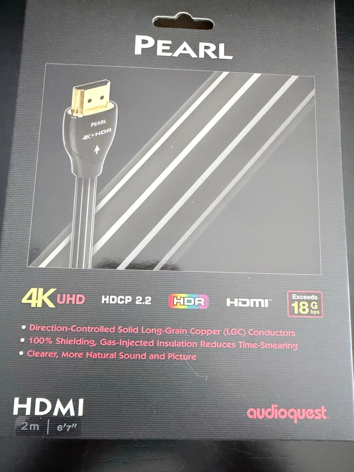 AudioQuest Pearl HDMI 2 meter 4K+HDR kabel - Nieuw, Audio, Tv en Foto, Info@audioquest.nl, Nieuw, 2 tot 5 meter, The Quest Group