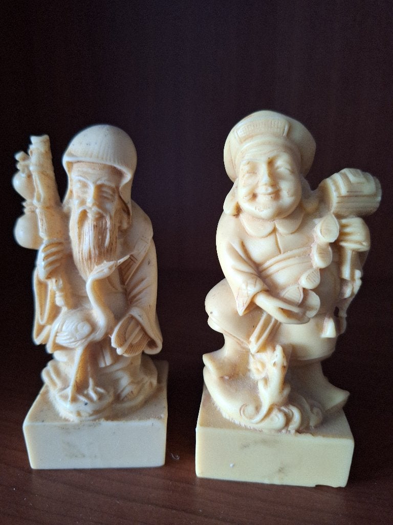 Set van 2 Oosterse Beeldjes - 10 cm hoog, Antiek en Kunst, Ophalen of Verzenden