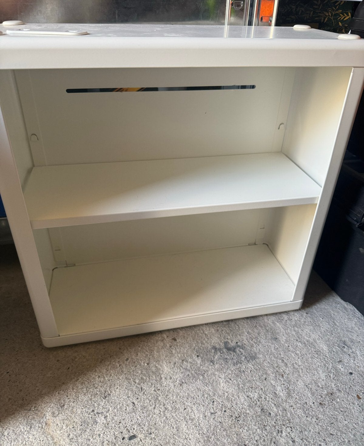 2x Open metaal hangende kast, Huis en Inrichting, Kasten | Boekenkasten, Ophalen, Met plank(en), Minder dan 50 cm, Gebruikt