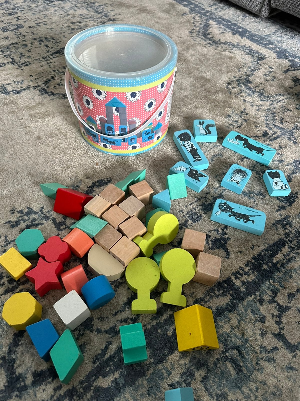 Leuke houten blokken en figuren Jip, siepie en takkie, Ophalen of Verzenden, Gebruikt