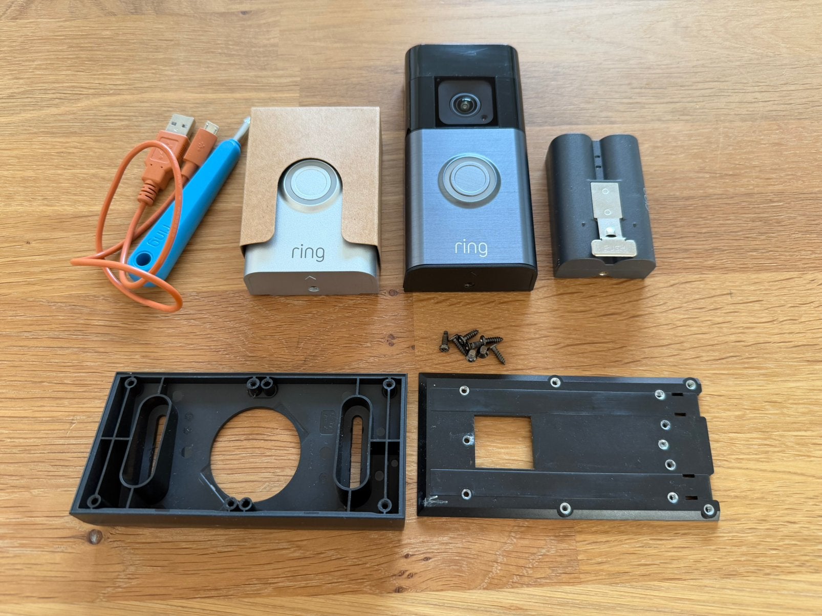 Ring Battery Video Doorbell Pro + accessoires, Huis en Inrichting, Ophalen of Verzenden, Ingebouwde camera, Gebruikt, Draadloos