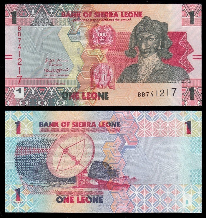 Sierra Leone 2022, 5 opvolgende bankbiljetten (UNC), Verzenden, Overige landen, Setje