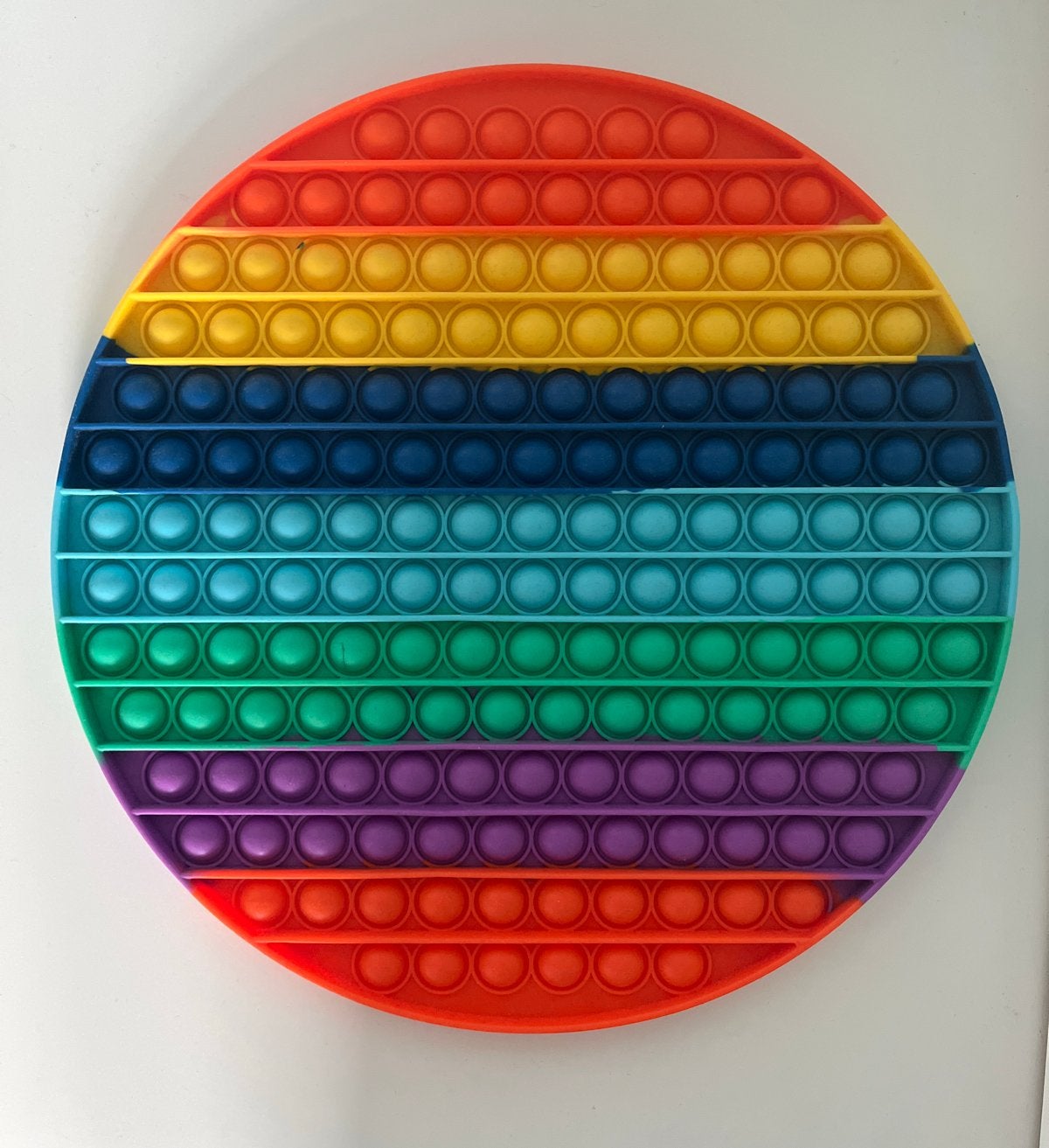 Grote Regenboog Pop It Fidget Toy - Rond, Kinderen en Baby's, Speelgoed | Overig, Ophalen of Verzenden, Zo goed als nieuw, Jongen of Meisje
