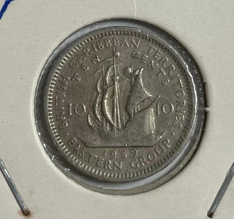 10 cent British Caribbean Territories 1959, Postzegels en Munten, Munten | Amerika, Ophalen of Verzenden, Midden-Amerika