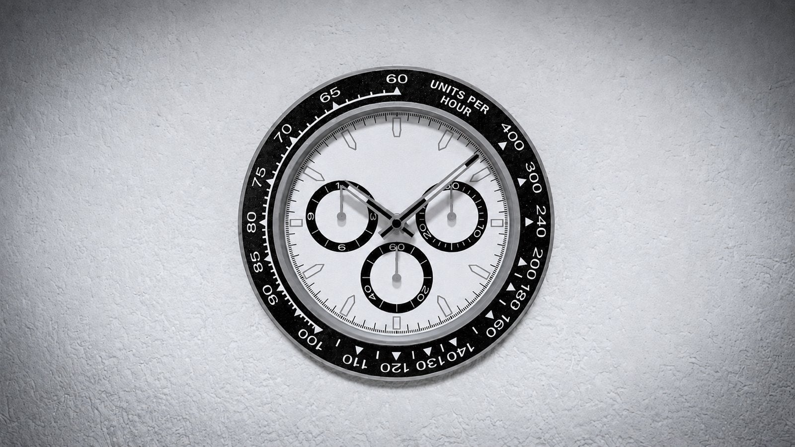 Daytona 3D Wall Clock 30 CM, Ophalen of Verzenden, Nieuw, Wandklok